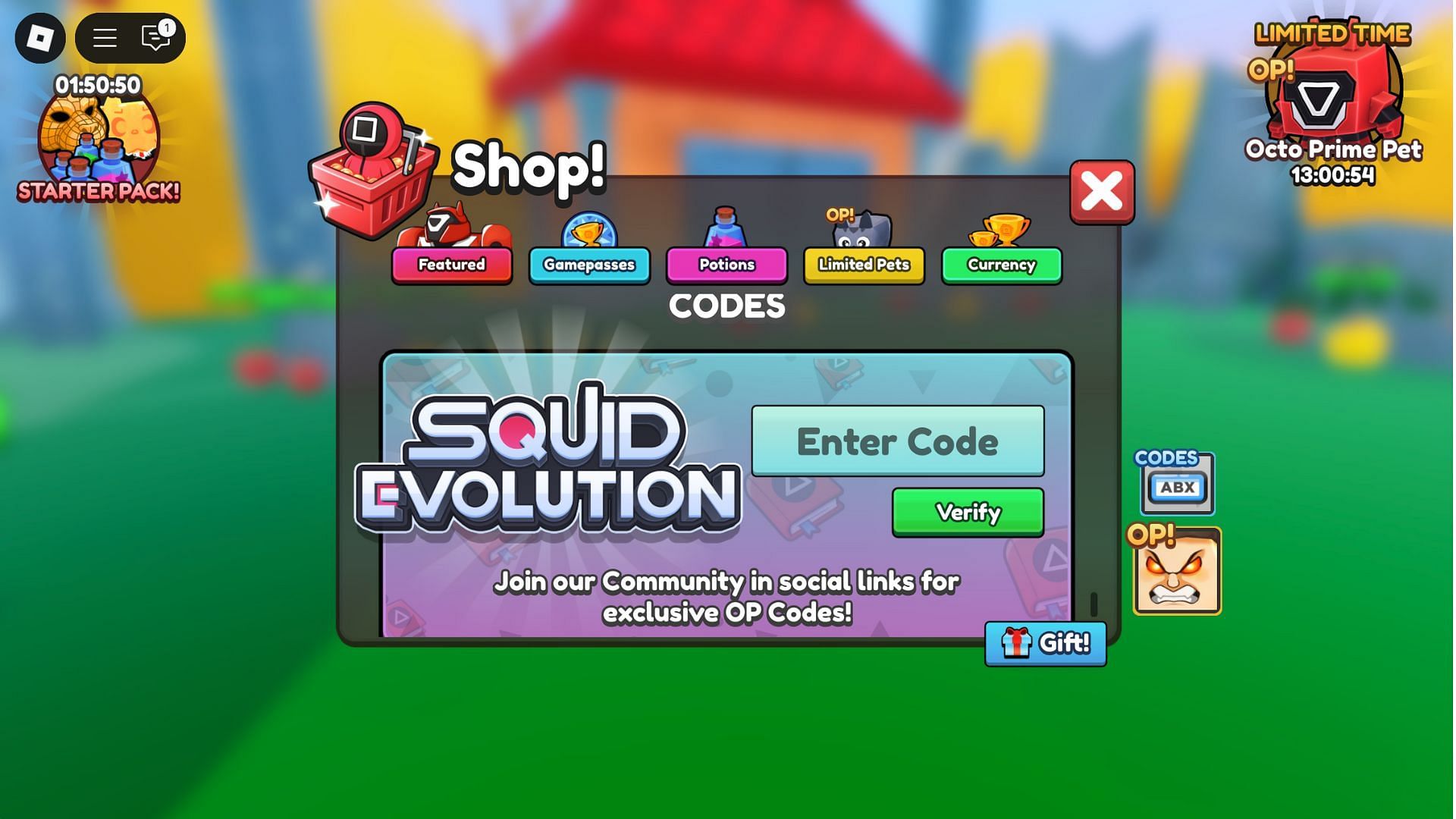 Redeem the code here (Image via Roblox)